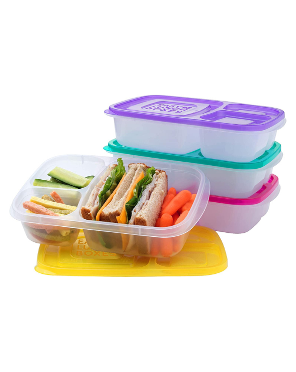 Reusable 3-Compartment Food Containers