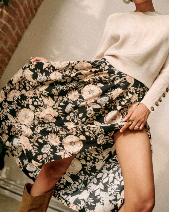 Sezane Floral Skirt
